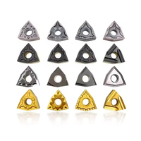 Plaquettes de fraisage en carbure de haute résistance, forme triangulaire, pour tournage CNC de l'acier dur, à alimentation rapide, durée de vie prolongée