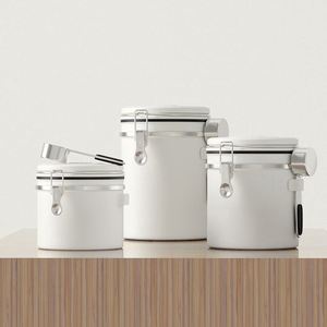 Recipiente hermético personalizado para granos de café, acero inoxidable 304 con válvula de desgasificación y cuchara para un almacenamiento fresco - Product Image 3