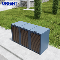 Poubelle de rangement en métal pour extérieur, abri pour poubelle résidentielle, abri pour poubelle