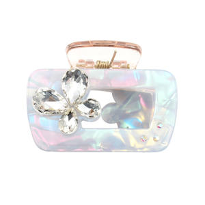 Pinces à cheveux en plastique et en strass pour filles, tenues de fête quotidiennes. - Product Image 5