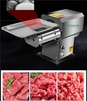 Trancheuse à viande électrique multifonctionnelle sur pied, découpe la viande fraîche en bandes et en cubes, équipement de transformation alimentaire commercial