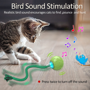 Eco-Friendly Interactive Smart Toys Ball Indoor Automatic Fast <b>Rolling</b> <b>Carpet</b> Chirping Motion Pet Activated Playing Toy - Product Image 4
