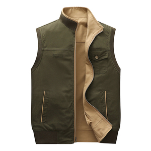 Men's Reversible Outdoor Practical Multiple Pockets Vest Jacket Two-side Cotton <strong>Sleeveless</strong> <strong>Coat</strong> - Product Image 4
