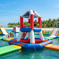 Parc aquatique gonflable en PVC personnalisé - Utilisation commerciale, installation facile, grande taille pour enfants et adultes, équipement de jeu aquatique extérieur