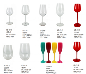 Unbreakable Tritan פלסטיק יין משקפיים, לשימוש חוזר מחוסמת BPA-משלוח אדום יין כלי זכוכית עם ארוך גזע בצבע יין משקפיים - Product Image 5