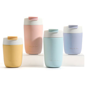 Tazza da viaggio 360ml da 480ml con Logo personalizzato tazza da caffè in acciaio con coperchio tazza portatile isolata - Product Image 1