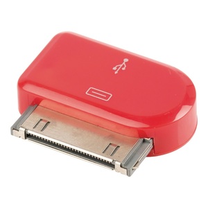 Adaptateur de dock Valueline 30 broches USB Micro B femelle rouge pour iPod iPhone iPad - Product Image 2