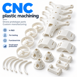 Pièces en plastique ABS PA PP PC PMMA usinées CNC sur mesure, boîtiers en plastique pour robots et drones, services de prototypage rapide, fournisseur - Product Image 1