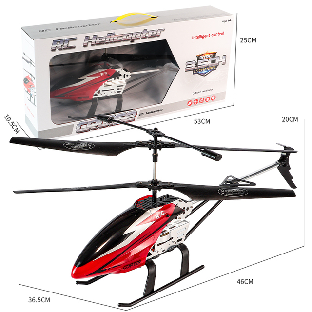 LONGXI Rc Helicopters Big Remote Control Helicopter Large Alloy Plane 3.5 CH Rc Airplanes Giant Scale Model Toys with Sensor