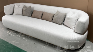 Updecors - Juego de Muebles Italianos de Diseño Nuevo, Tapicería Personalizada, Juego de Tela Seccional de 2-3 Plazas para Sala de Estar - Product Image 5