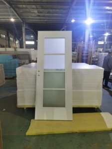 Puertas de <span class=keywords><strong>PVC</strong></span> de EE. UU. al ras y con puertas de vidrio para habitaciones interiores a prueba de sonido y puertas privadas - Product Image 5