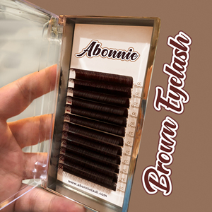 Abonnie Soft 003 <span class=keywords><strong>Cils</strong></span> classiques en soie marron, plateaux de <span class=keywords><strong>cils</strong></span> en cachemire mat marron, extensions de <span class=keywords><strong>cils</strong></span> - Product Image 4