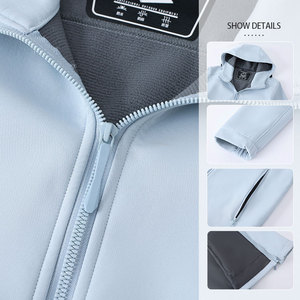 <span class=keywords><strong>Giacca</strong></span> da Uomo Impermeabile con Logo Personalizzato 100% Poliestere <span class=keywords><strong>Giacca</strong></span> a Vento da Esterno <span class=keywords><strong>Camicia</strong></span> Lunga Casual da Lavoro - Product Image 3