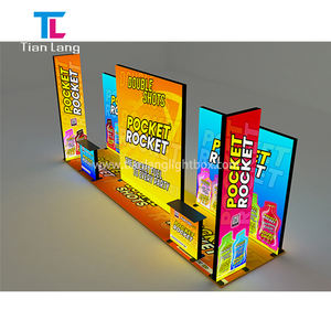 High Quality Custom Portable Aluminum SEG Frame <b>Advertising</b> Display Equipment 20x8ft Trade Show Backlit Wall <b>Light</b> <b>Box</b> - Product Image 3