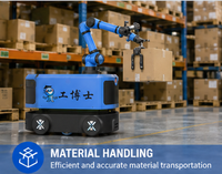 Robot composite autonome intelligent à 6 axes avec châssis mobile AMR300, bras robotique collaboratif AGV pour la manutention des matériaux