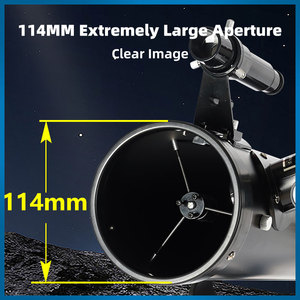 <span class=keywords><strong>Telescopio</strong></span> 76700 con Apertura di 76mm e Lunghezza Focale di 700mm, <span class=keywords><strong>Telescopio</strong></span> Riflettente in Metallo per Osservare Stelle, Luna e Spazio - Product Image 2