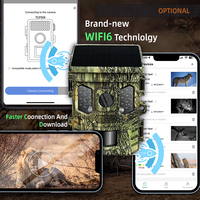 Caméra de chasse infrarouge solaire SENSVISION personnalisable à longue autonomie pour la faune, avec panneau solaire, WiFi intelligent, 4K CMOS, IP66