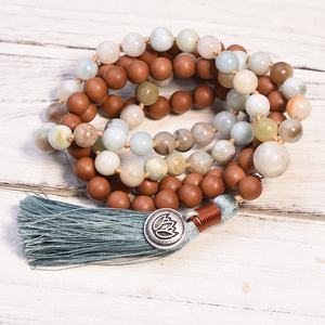 <span class=keywords><strong>Collana</strong></span> 108 con perline in pietra <span class=keywords><strong>amazzonite</strong></span> da 8mm <span class=keywords><strong>collana</strong></span> con rosario da donna - Product Image 4