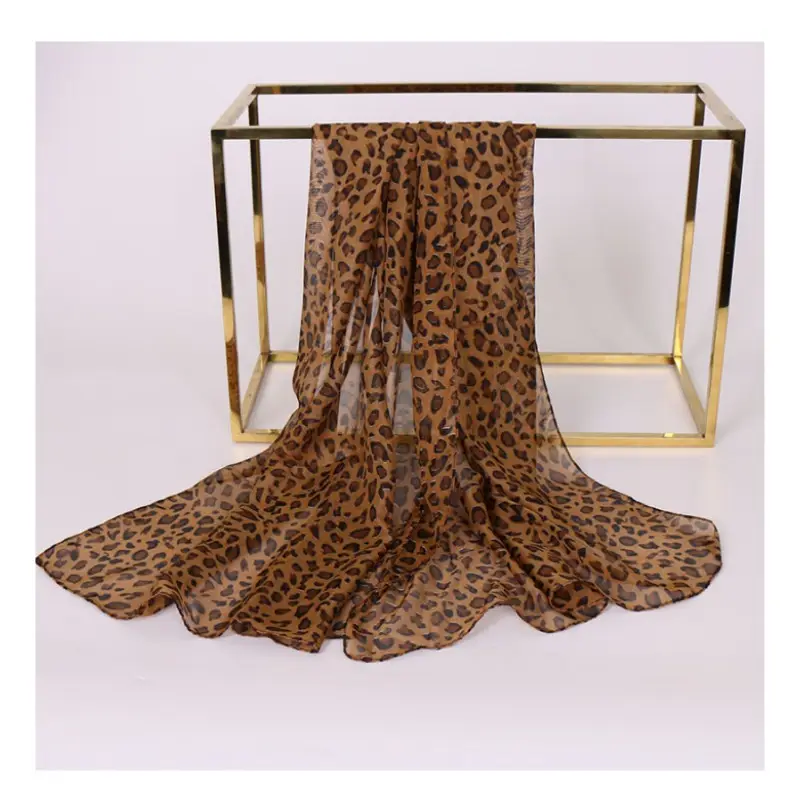 ZANDY OEM foulard Musulman léopard mode mousseline de soie foulard léopard