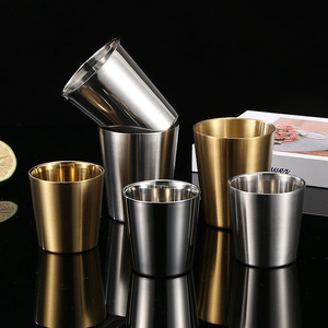 Tazza Impilabile in Acciaio Inox SUS304, Oro e Argento, Multi-Capacità, per Birra e Caffè, Ideale per Ristoranti, Bar, Campeggio e Attività all'Aperto - Product Image 2