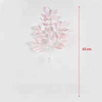 Vente en gros OEM Poinsettia à paillettes en aérosol Branches de feuilles d'arbre de Noël Décorations de fleurs artificielles