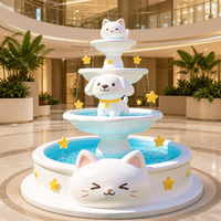 Statues d'animaux 3D en fibre de verre, chiens et chats, ornements en résine pour la décoration extérieure des zoos, parcs et parcs d'attractions, très demandées.