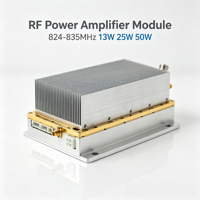 Module amplificateur de puissance RF en aluminium à gain élevé 824-835 MHz 13W/25W/50W pour télécommande et communication sans fil civile, test en laboratoire