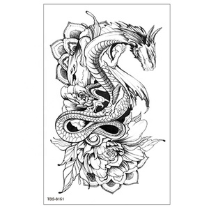 Prêt à expédier – Plus de 5000 motifs de tatouages temporaires de dragon pour hommes, autocollants imperméables en papier, modèle TBS - Product Image 6