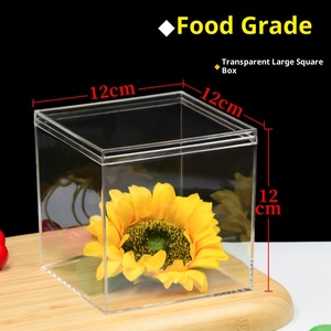 Caja de Regalo Transparente Cuadrada de PS de Grado Alimenticio, Caja de Embalaje para Tiramisú, Caja de Exhibición a Prueba de Polvo, Caja Vacía - Product Image 3