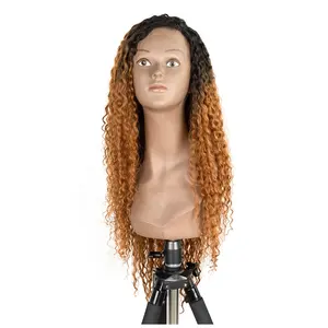 Noble 28 Inch kinky curl Heat Resistant Lace Front Synthetic Wigs Highlights Long Wavy Cosplay Natural Synthetic Hair Wigs