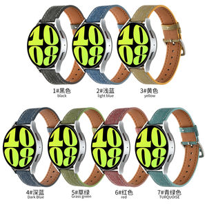 Montre intelligente Watchbnd Mode Femmes Hommes <span class=keywords><strong>Bracelet</strong></span> 20mm <span class=keywords><strong>Bracelet</strong></span> de montre en cuir véritable pour Samsung <span class=keywords><strong>Galaxy</strong></span> <span class=keywords><strong>Watch</strong></span> Band - Product Image 2