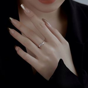 Dylam Minimalist Design Girls Cute Lovely Design Solid 925 Sterling Silver Diamond 5A Zirconia <b>Moon</b> Women Daily Wear <b>Rings</b> - Product Image 3
