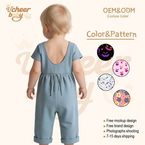 Ropa Casual para Bebés, Mono de Bambú con Estampado Digital para Niños y Niñas, Mono y Burbuja para Niños - Product Image 1