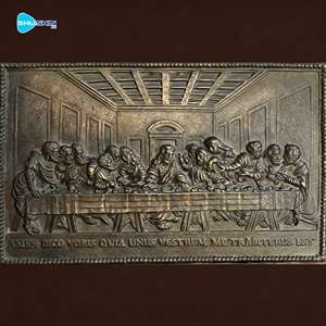 Pannello Decorativo con Scultura Umana Classica in Bronzo, Grande Figura Religiosa Personalizzata per Arte Murale - Product Image 4