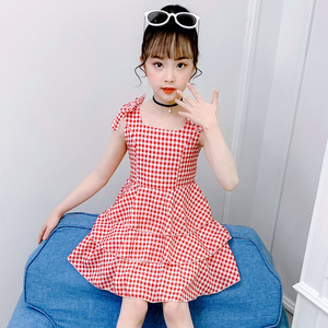 Venta al por Mayor de Vestidos a Cuadros sin Mangas, Lavables y Transpirables para Niñas, Ropa Infantil Hecha en China - Product Image 2