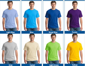 Camiseta lisa con logotipo de impresión de transferencia de calor personalizada de Color sólido, camisetas 100% de algodón en blanco para hombre con patrones personalizados - Product Image 3