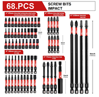 Kit d'outils à main OEM CH S2 de 68 pièces en acier, avec douilles et embouts, pour usage industriel et bricolage, garantie 3 ans, pour réparations domestiques
