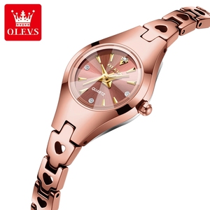 OLEVS 7082 <span class=keywords><strong>Montre</strong></span> pour <span class=keywords><strong>femme</strong></span> <span class=keywords><strong>en</strong></span> vente chaude, <span class=keywords><strong>montre</strong></span> à quartz <span class=keywords><strong>en</strong></span> alliage, <span class=keywords><strong>montre</strong></span>-bracelet pour <span class=keywords><strong>femme</strong></span> <span class=keywords><strong>en</strong></span> <span class=keywords><strong>or</strong></span> rose, étanche 3atm, couleur acier tungstène - Product Image 1