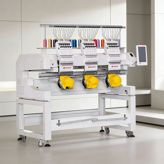 Digital Intelligent Industrial Embroidery Machine 12/15 Needles Single Head Cap T-shirt Special Commercial Embroidery Machine