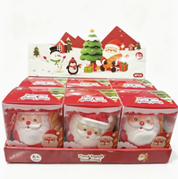 Figurine de Père Noël en plastique rouge et blanc, jouet sensoriel décoratif pour enfants de 2 à 4 ans