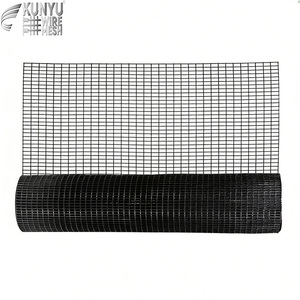 Rollo de Malla de Alambre Soldado Recubierto de Vinilo Negro de Calibre 14, 2 x 4 Pulgadas, 1 x 1 Pulgada, para Jardín y Recintos de Animales - Product Image 1