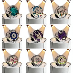 Cuentas de Plata 925 para Pulsera, con Forma de Cruz, Cara Sonriente, Calavera, Calabaza, Cuentas Planas Personalizadas, Cuentas para Hacer Joyería - Product Image 1