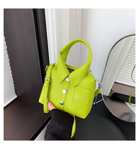 Borsa a tracolla da donna 2025 nuova, casual, alla moda, a forma di camicia, in pelle PU, con cerniera e bottone, design innovativo, con manico superiore, per signore - Product Image 3