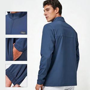 Polo de Manga Larga Estilo Ejecutivo al por Mayor con Cierre de Cremallera, Color Sólido, Logotipo Personalizado, Polo Casual de Negocios para Hombre - Product Image 2