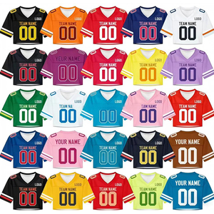 Camiseta Corta Personalizada de Malla para Mujer, Estilo Retro de Fútbol Americano, Sublimada, Casual, Sexy, para Animadoras - Product Image 3