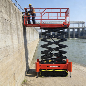 Plataforma Elevadora de Tijera Autopropulsada de 6m, 10m, 12m, Plataforma de Trabajo Aérea con Ruedas, Plataforma Elevadora Móvil para Exteriores - Product Image 4