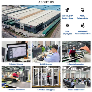 Wanjia ประตูบานเลื่อนอลูมิเนียมกระจกนิรภัยสองชั้นแบบสองชั้นสำหรับวิลล่ากันเสียง - Product Image 4