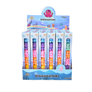 Dễ thương <span class=keywords><strong>Mini</strong></span> bạch tuộc hình <span class=keywords><strong>Highlighter</strong></span> sáng tạo diy màu nước bút graffiti Key Marker scribing bút với 6 màu sắc đóng gói như thiết lập - Product Image 5