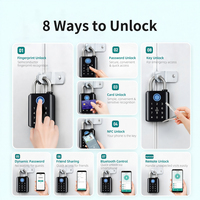 Cadenas intelligent avec application Tuya, serrure électronique à empreinte digitale et mot de passe, en alliage de zinc, étanche IP65, cadenas numérique avec clé