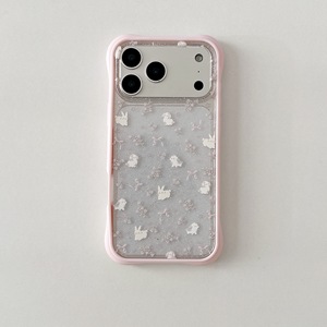 Nouvelle coque de téléphone mignonne de dessin animé <span class=keywords><strong>Lapin</strong></span> et Chat pour iPhone 17 16 Pro Max, coque de téléphone pour fille célébrité d'Internet pour iPhone 17 16 Pro Max - Product Image 1